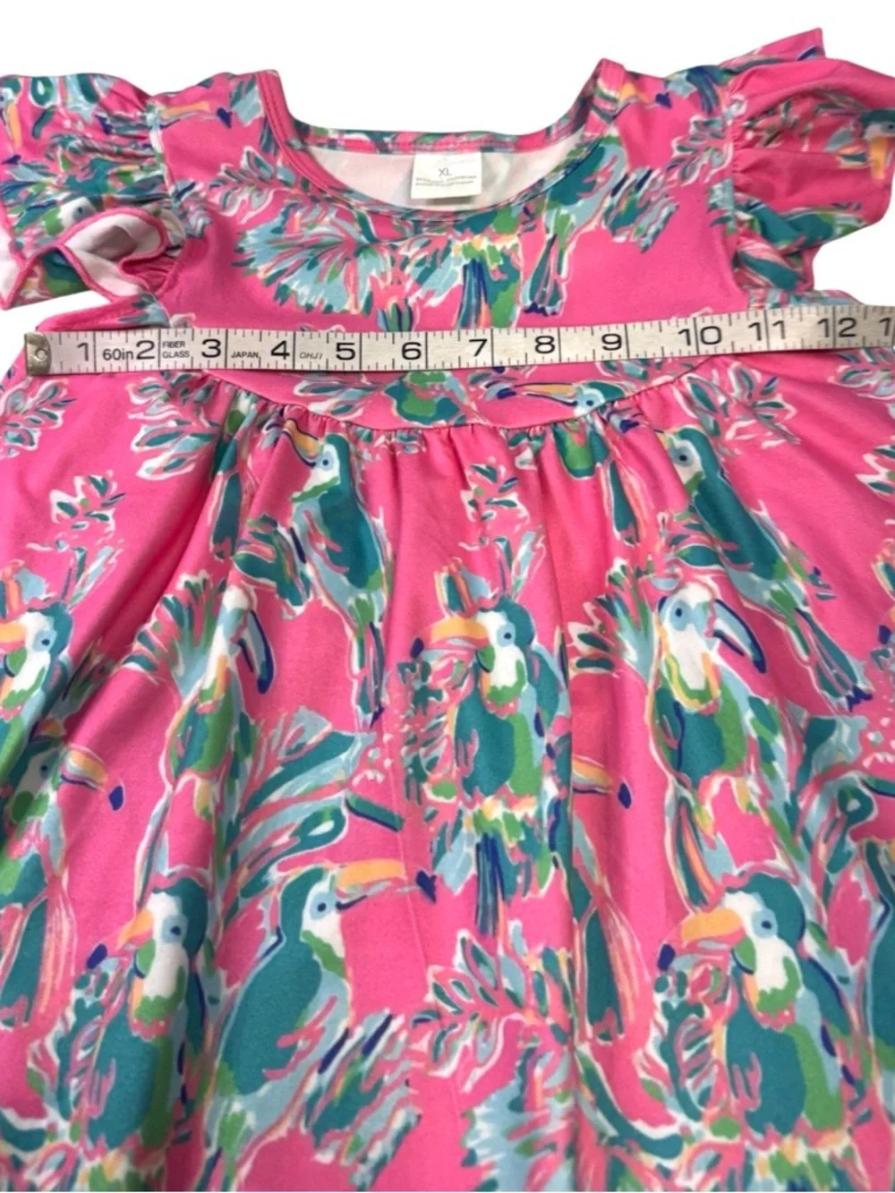 Girls Paradise Birds Flutter Dress Size XL